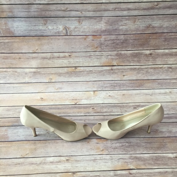 Nude Diba Peep Toe High Heel Shoe Size 9.5 - Picture 4 of 7